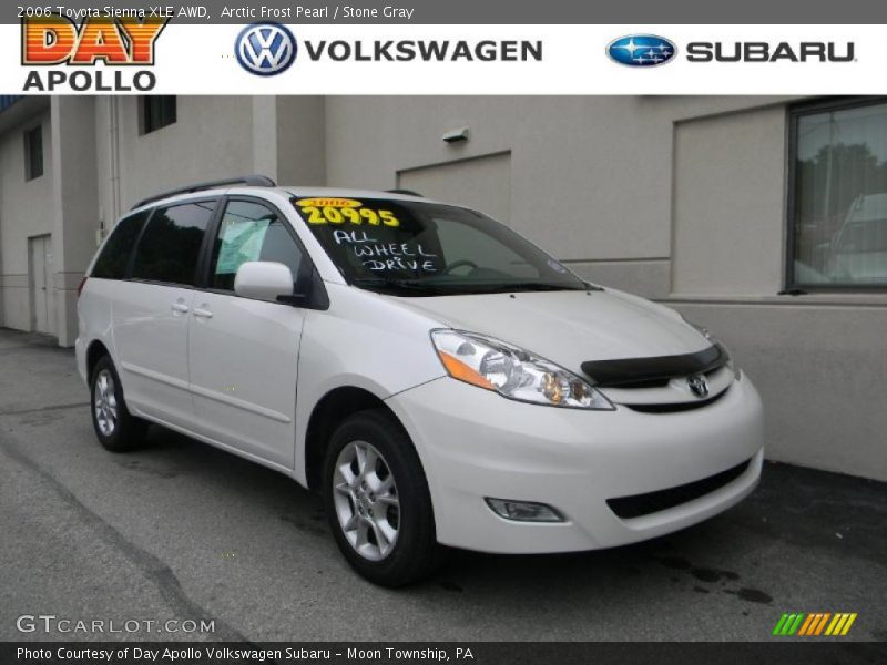 Arctic Frost Pearl / Stone Gray 2006 Toyota Sienna XLE AWD