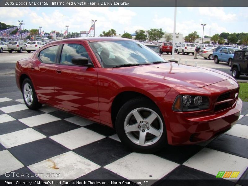 Inferno Red Crystal Pearl / Dark Slate Gray 2009 Dodge Charger SE