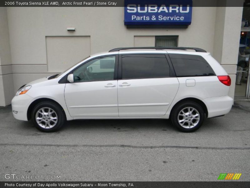 Arctic Frost Pearl / Stone Gray 2006 Toyota Sienna XLE AWD