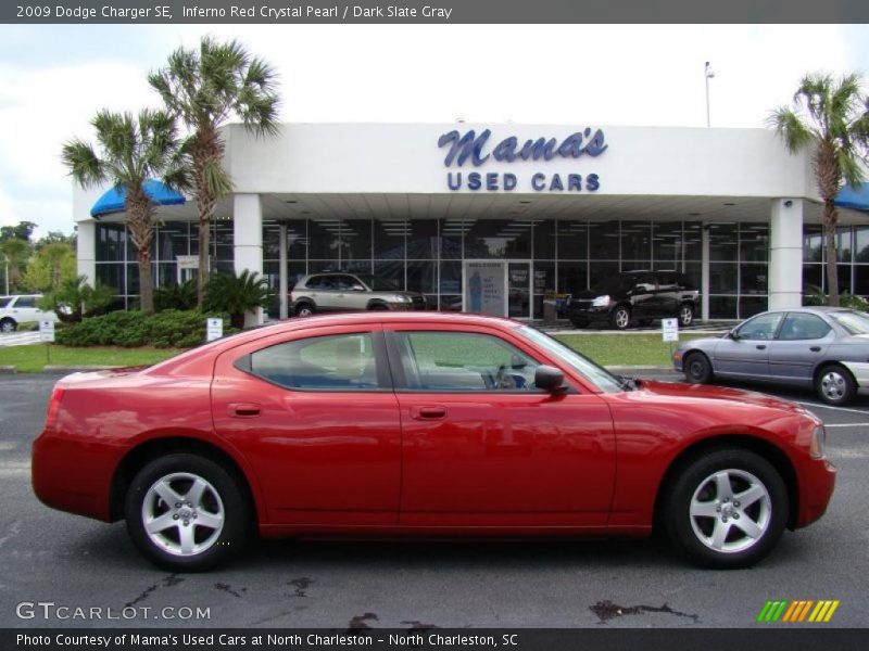 Inferno Red Crystal Pearl / Dark Slate Gray 2009 Dodge Charger SE