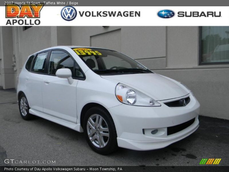 Taffeta White / Beige 2007 Honda Fit Sport