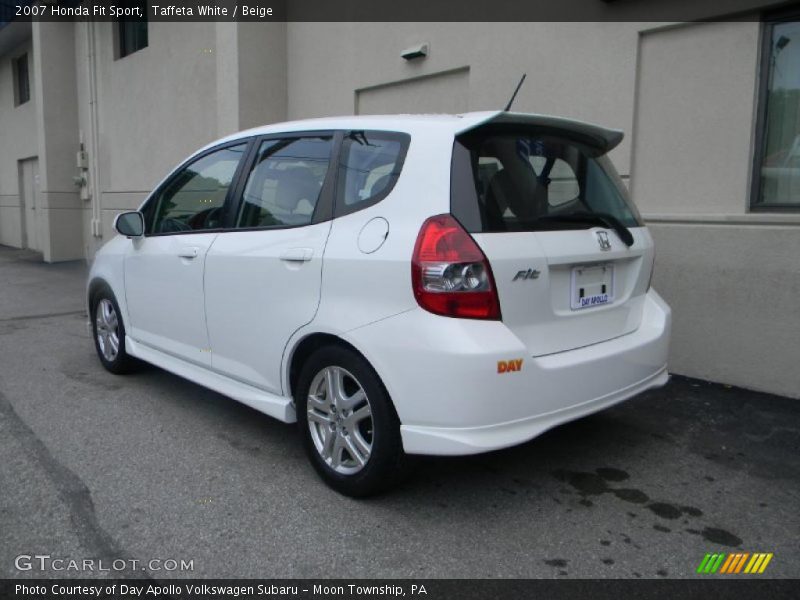 Taffeta White / Beige 2007 Honda Fit Sport
