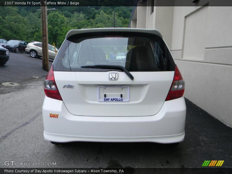Taffeta White / Beige 2007 Honda Fit Sport