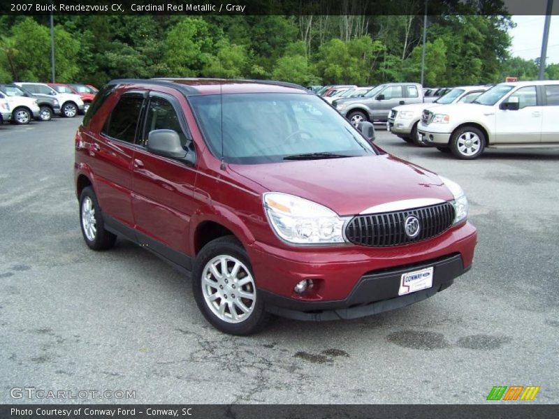 Cardinal Red Metallic / Gray 2007 Buick Rendezvous CX