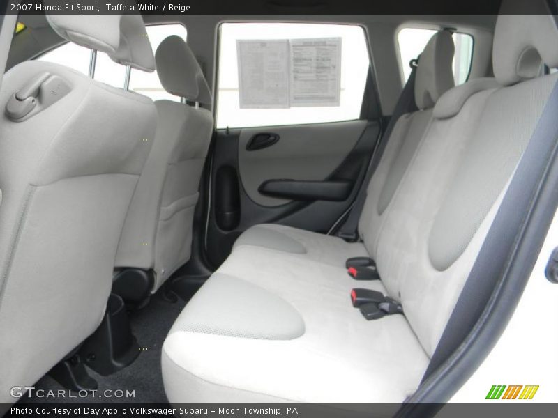 Taffeta White / Beige 2007 Honda Fit Sport