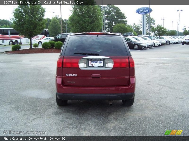 Cardinal Red Metallic / Gray 2007 Buick Rendezvous CX