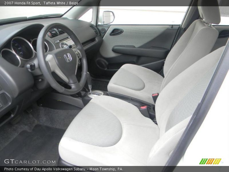 Taffeta White / Beige 2007 Honda Fit Sport
