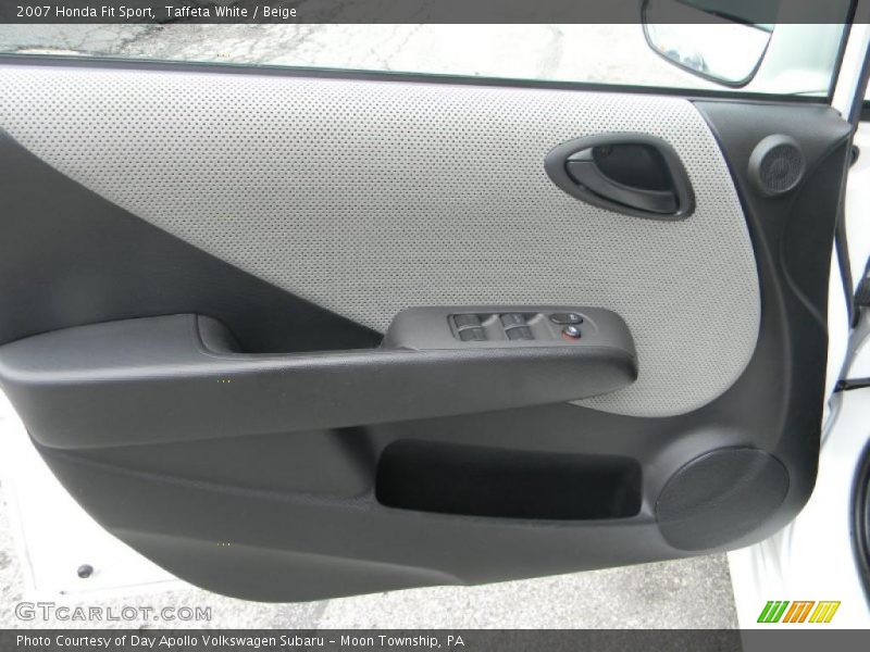 Taffeta White / Beige 2007 Honda Fit Sport