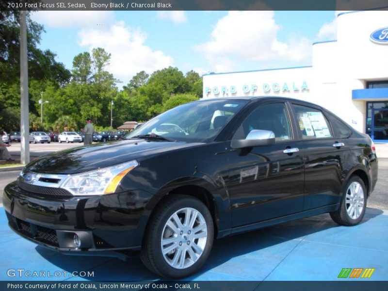 Ebony Black / Charcoal Black 2010 Ford Focus SEL Sedan