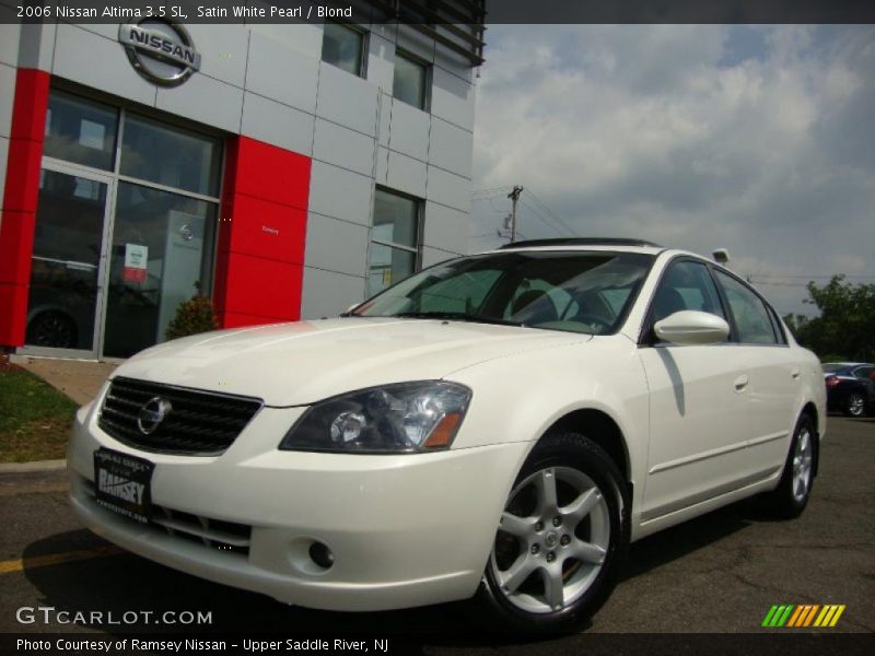 Satin White Pearl / Blond 2006 Nissan Altima 3.5 SL