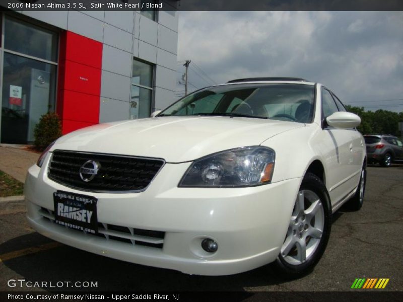 Satin White Pearl / Blond 2006 Nissan Altima 3.5 SL