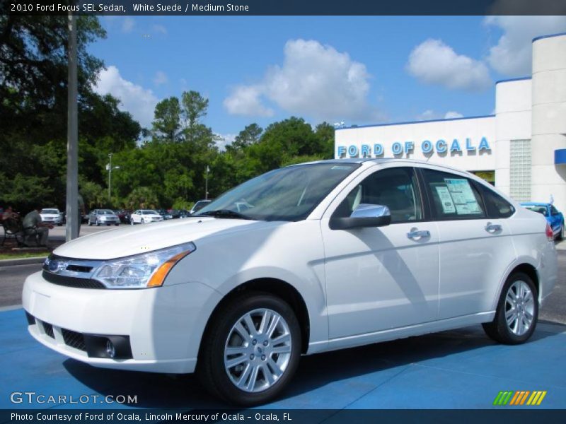 White Suede / Medium Stone 2010 Ford Focus SEL Sedan