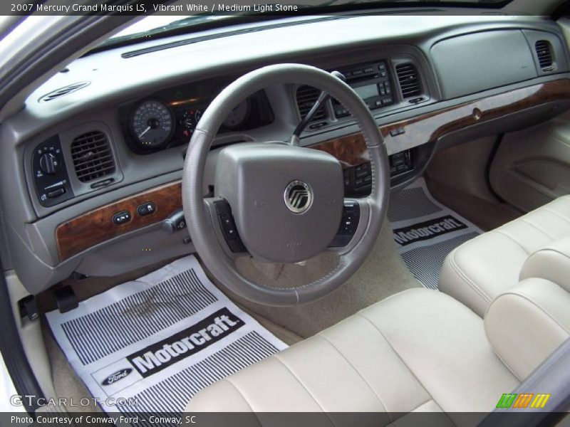 Vibrant White / Medium Light Stone 2007 Mercury Grand Marquis LS