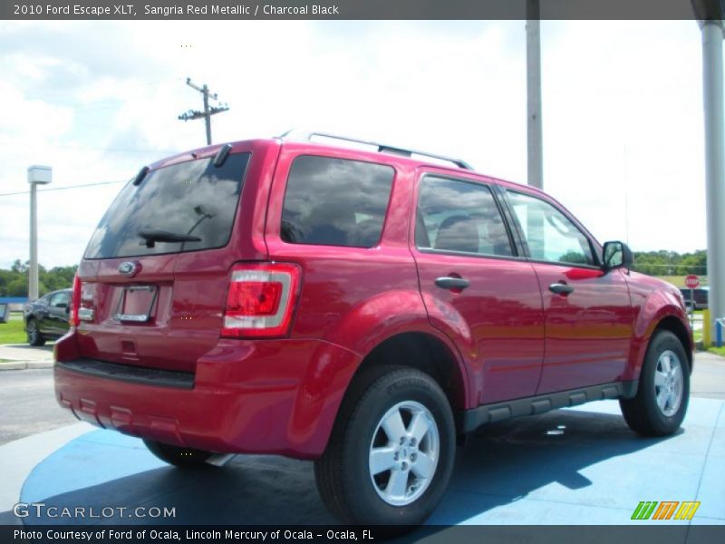 Sangria Red Metallic / Charcoal Black 2010 Ford Escape XLT