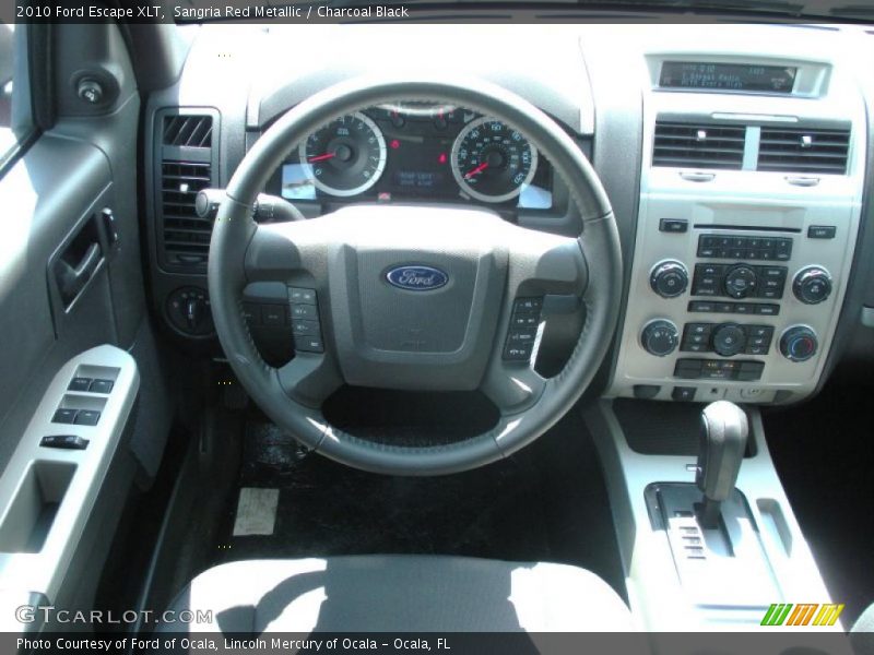 Sangria Red Metallic / Charcoal Black 2010 Ford Escape XLT