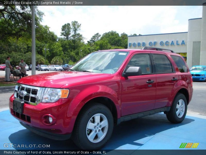 Sangria Red Metallic / Stone 2010 Ford Escape XLT