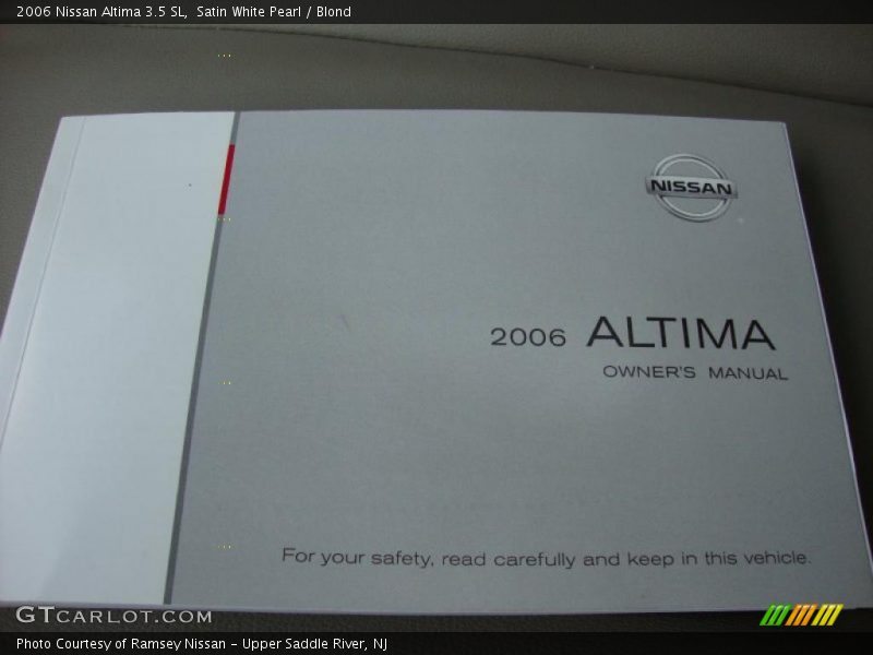 Satin White Pearl / Blond 2006 Nissan Altima 3.5 SL