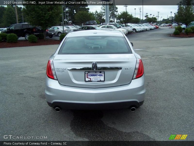 Ingot Silver Metallic / Charcoal Black/Fine Line Ebony 2010 Lincoln MKS FWD