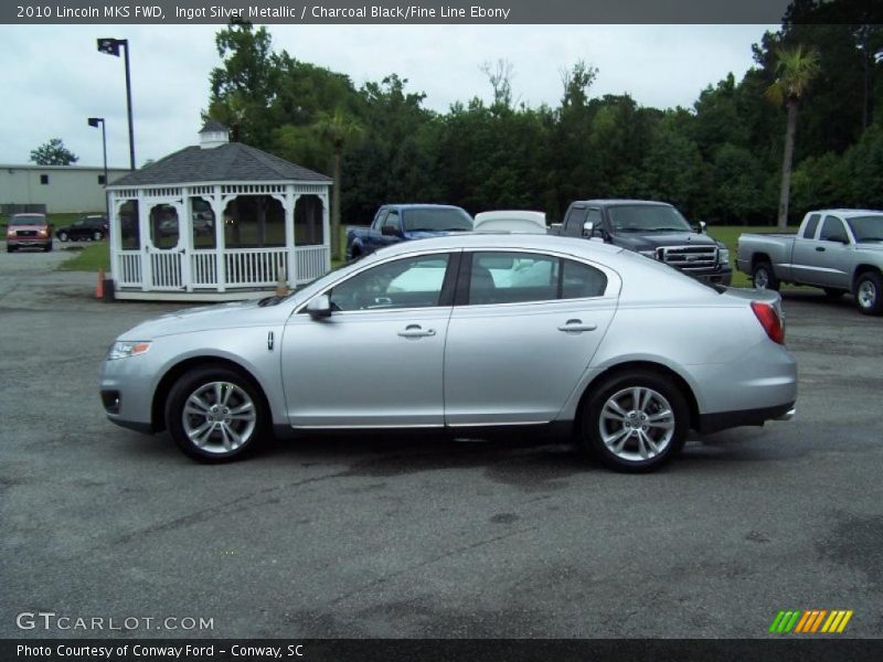 Ingot Silver Metallic / Charcoal Black/Fine Line Ebony 2010 Lincoln MKS FWD