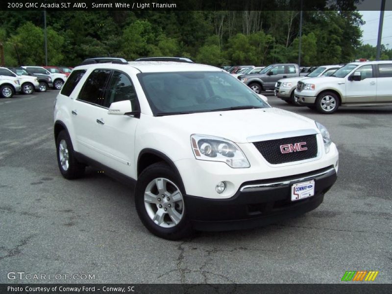 Summit White / Light Titanium 2009 GMC Acadia SLT AWD
