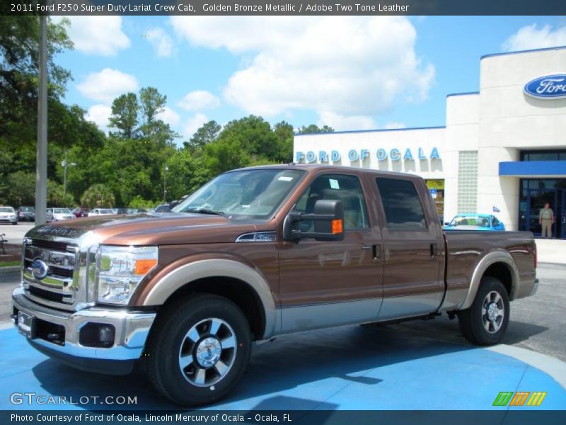 Golden Bronze Metallic / Adobe Two Tone Leather 2011 Ford F250 Super Duty Lariat Crew Cab