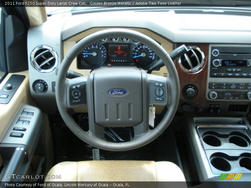 Golden Bronze Metallic / Adobe Two Tone Leather 2011 Ford F250 Super Duty Lariat Crew Cab