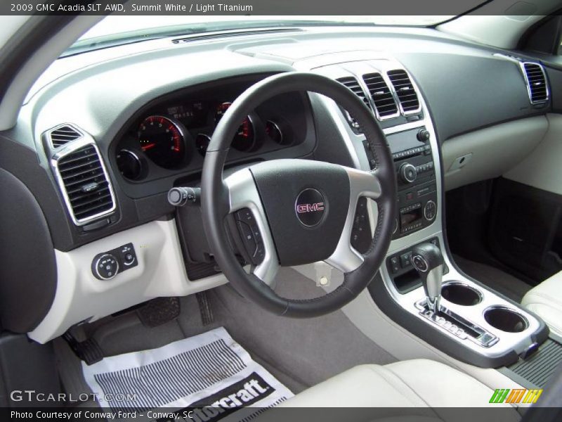 Summit White / Light Titanium 2009 GMC Acadia SLT AWD