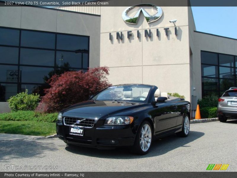 Solid Black / Calcite Cream 2007 Volvo C70 T5 Convertible
