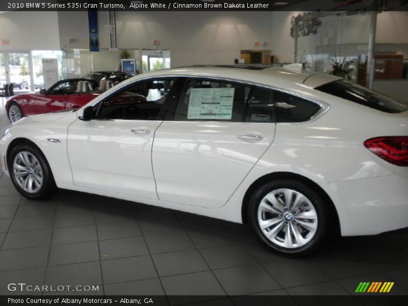 Alpine White / Cinnamon Brown Dakota Leather 2010 BMW 5 Series 535i Gran Turismo