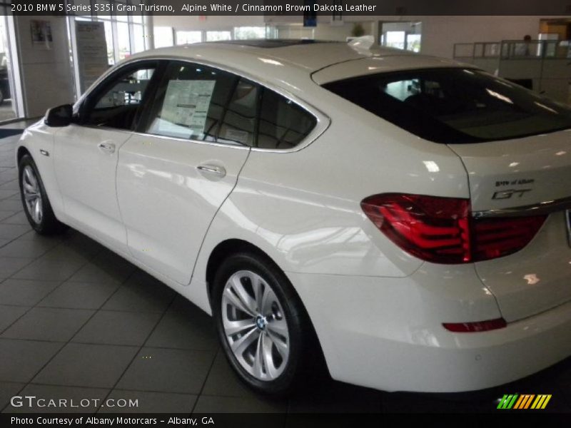 Alpine White / Cinnamon Brown Dakota Leather 2010 BMW 5 Series 535i Gran Turismo