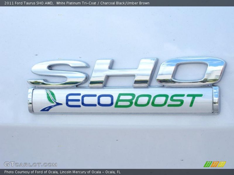 White Platinum Tri-Coat / Charcoal Black/Umber Brown 2011 Ford Taurus SHO AWD