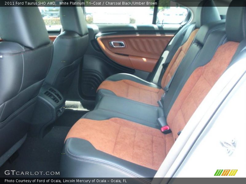 White Platinum Tri-Coat / Charcoal Black/Umber Brown 2011 Ford Taurus SHO AWD