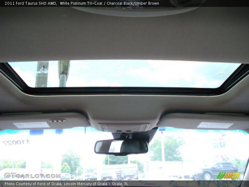 White Platinum Tri-Coat / Charcoal Black/Umber Brown 2011 Ford Taurus SHO AWD