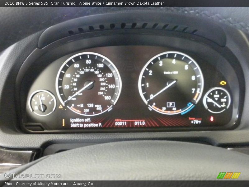 Alpine White / Cinnamon Brown Dakota Leather 2010 BMW 5 Series 535i Gran Turismo