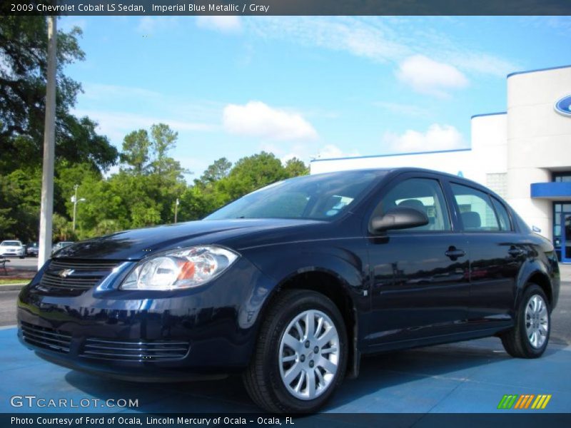 Imperial Blue Metallic / Gray 2009 Chevrolet Cobalt LS Sedan
