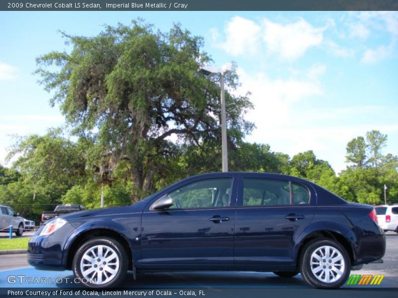 Imperial Blue Metallic / Gray 2009 Chevrolet Cobalt LS Sedan