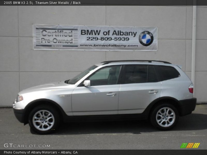 Titanium Silver Metallic / Black 2005 BMW X3 2.5i