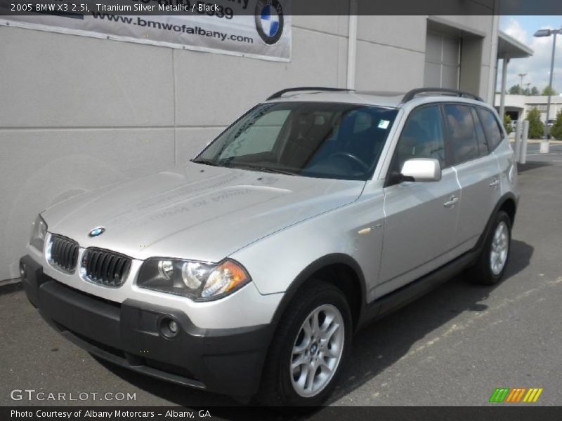 Titanium Silver Metallic / Black 2005 BMW X3 2.5i
