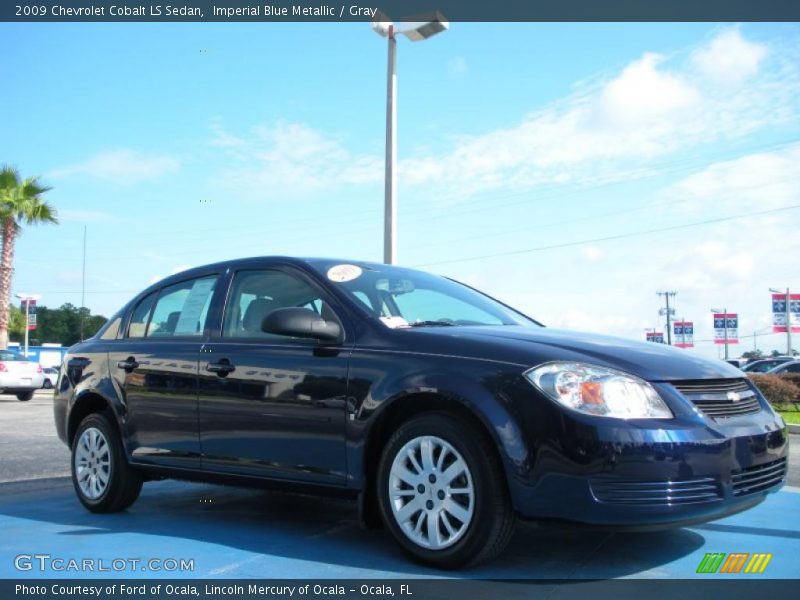 Imperial Blue Metallic / Gray 2009 Chevrolet Cobalt LS Sedan
