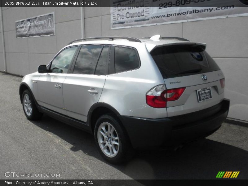 Titanium Silver Metallic / Black 2005 BMW X3 2.5i