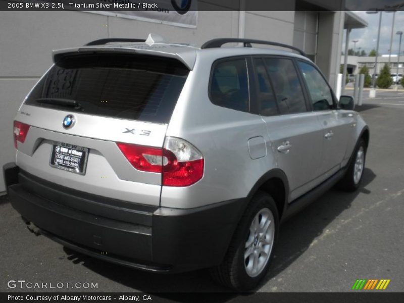 Titanium Silver Metallic / Black 2005 BMW X3 2.5i