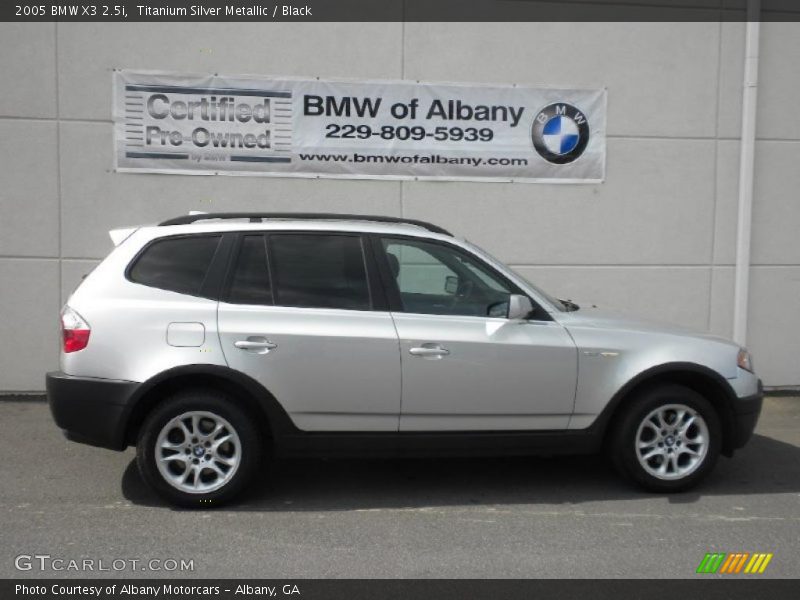 Titanium Silver Metallic / Black 2005 BMW X3 2.5i