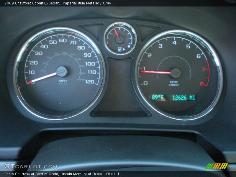 Imperial Blue Metallic / Gray 2009 Chevrolet Cobalt LS Sedan