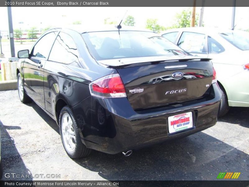 Ebony Black / Charcoal Black 2010 Ford Focus SE Coupe