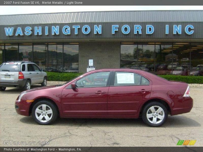 Merlot Metallic / Light Stone 2007 Ford Fusion SE V6