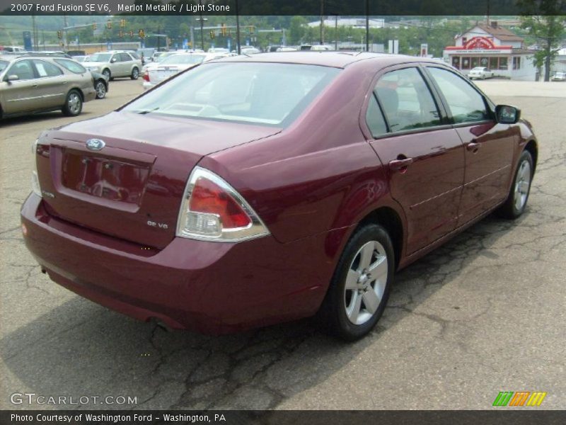 Merlot Metallic / Light Stone 2007 Ford Fusion SE V6