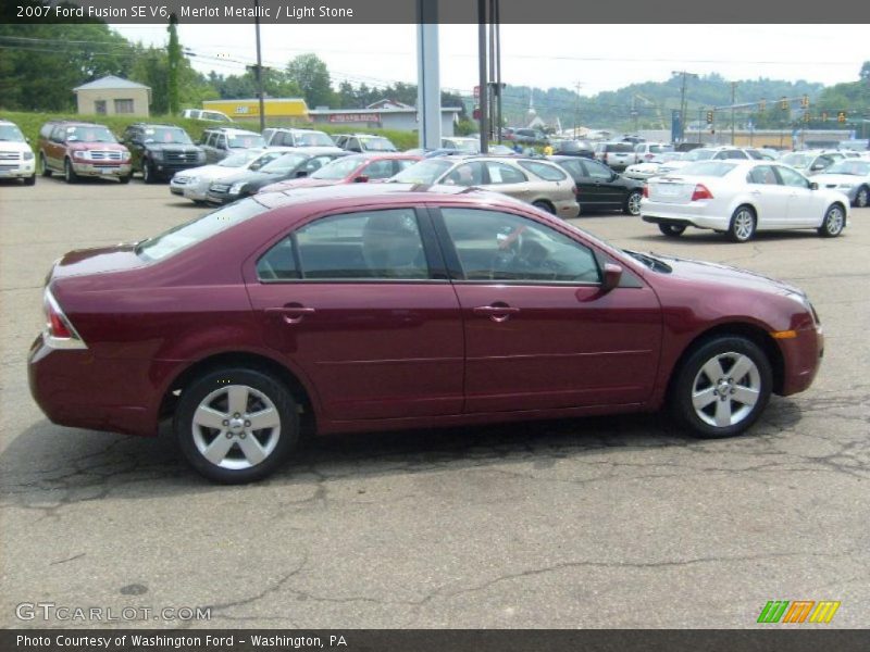 Merlot Metallic / Light Stone 2007 Ford Fusion SE V6