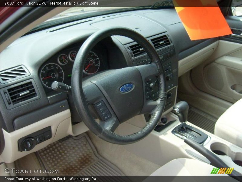 Merlot Metallic / Light Stone 2007 Ford Fusion SE V6