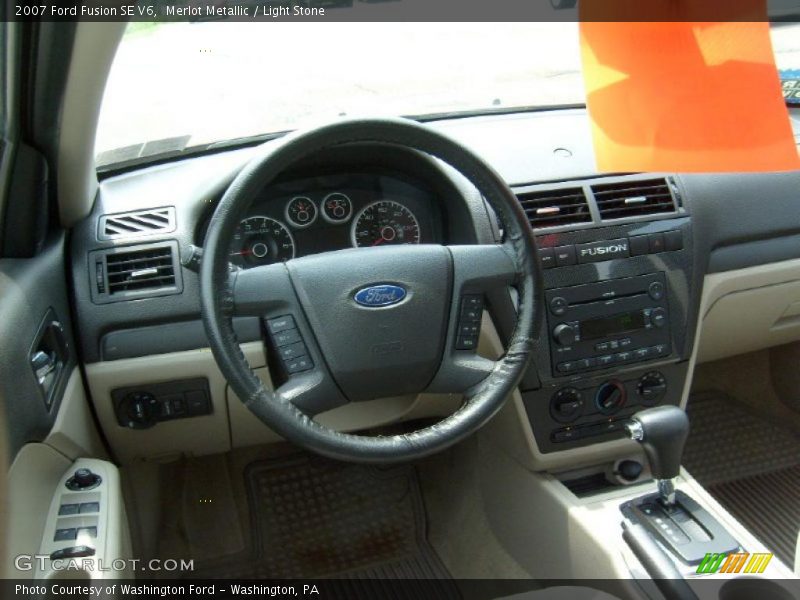 Merlot Metallic / Light Stone 2007 Ford Fusion SE V6