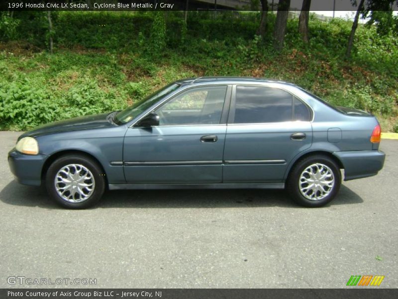 Cyclone Blue Metallic / Gray 1996 Honda Civic LX Sedan